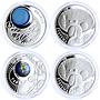 Poland set of 14 tokens Systema Solare Solar System Galaxy silver tokens 2009