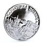 Moldova 50 lei Monastery Dobrusha Landscape Cathedral Church silver coin 2000