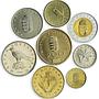 Hungary set of 8 coins End of Millennium copper nickel 2000