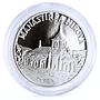 Moldova 50 lei Monastery Hirova Landscape Cathedral Church silver coin 2000