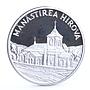 Moldova 50 lei Monastery Hirova Landscape Cathedral Church silver coin 2000