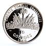 Haiti 10 gourdes General Toussaint L Overture Horseman proof silver coin 1968