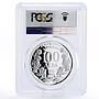 Bulgaria 100 leva The Radetsky Steam Liner Ship PR67 PCGS silver coin 1992