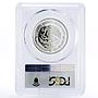 Mexico 50 pesos Football World Cup in Mexico Indian PR69 PCGS silver coin 1985