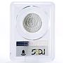 Mexico 1 peso Precolombina Jaguar Statue MS69 PCGS silver coin 1998