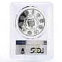 Ecuador 25000 sucres Balsawood Sailing Raft Ship PR68 PCGS silver coin 2002