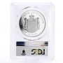 Liechtenstein 20 euro 125 Years of Railroads Train PR68 PCGS silver coin 1997