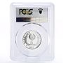 Tajikistan 5 somoni 10 Years of the Constitution PR69 PCGS silver coin 2004