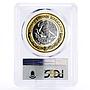 Mexico 100 pesos Numismatic Heritage Carlos IV PL70 PCGS bimetal coin 2014
