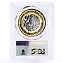 Mexico 100 pesos Numismatic Heritage 1st Empire Coin PL69 PCGS bimetal coin 2013