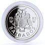 Barbados 25 dollars Coronation Jubilee Royal Symbols silver coin 1983