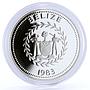 Belize 25 dollars Coronation Jubilee Royal Symbols silver coin 1983
