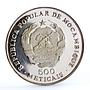 Mozambique 500 meticais Defence of Nature Lion Pride Fauna silver coin 1989