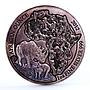 Rwanda 50 francs African Wildlife Rhinoceros Fauna silver coin 2012