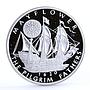 Somali 250 shillings The Pilgrim Fathers Mayflower Ship silver coin 2002