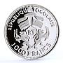 Togo 1000 francs Preussen German Sailing Ship Clipper proof silver coin 2001