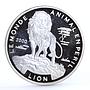 Togo 1000 francs Wildlife World Fund African Lion Fauna proof silver coin 2000