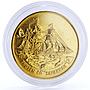 Vietnam 10 dong Boats of the World series Savannah Ship gilded CuNi coin 1991