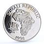 Somali 10 dollars The African Monkey Chimpanzee Fauna proof silver coin 2000