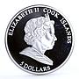 Cook Islands 5 dollars Refectory of Pecherski Church colored silver coin 2008