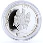 Moldova 50 lei Paeonia Peregrina Flower Flora proof silver coin 2014