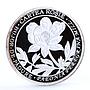 Moldova 50 lei Paeonia Peregrina Flower Flora proof silver coin 2014