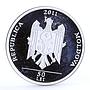 Moldova 50 lei Endangered Wildlife Eurasian Spoonbill Bird silver coin 2011