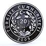 Turkey 20 lira Animal series Kangal Dog proof silver coin 2005