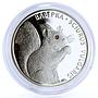 Belarus 20 rubles Endangered Wildlife Squirrel Fauna proof silver coin 2009