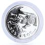 Colombia 500 pesos Endangered Wildlife Crocodile Fauna silver coin 1978