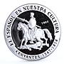 Equatorial Guinea 10000 ekuele Cervantes Don Quixot Literature silver coin 1997