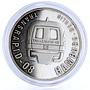 Liberia 10 dollars Transrapid-08 Train Railway Railroad Express silver coin 1999