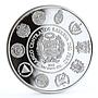 Peru 1 sol Ibero-American series Indians Sailing Moche Ceramic silver coin 2002