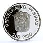 Philippines 200 piso WWF series Mindoro Buffalo proof silver coin 1987