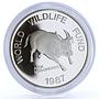 Philippines 200 piso WWF series Mindoro Buffalo proof silver coin 1987