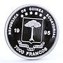 Equatorial Guinea 7000 francos 50 Years of the United Nations silver coin 1995