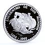 Peru 1 sol Meeting of Two Worlds Spanish Conquistador Indian silver coin 1991