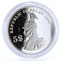 Palau 5 dollars International Coins series German Samoa silver coin 1999