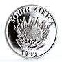 South Africa 1 rand National Mining Industry Plants Mine Tower silver coin 1999