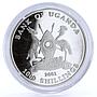 Uganda 1000 shillings Painter Albrecht Durer Art proof silver coin 2001