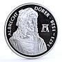 Uganda 1000 shillings Painter Albrecht Durer Art proof silver coin 2001