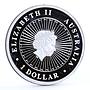 Australia 1 dollar Australian Opal series The Wombat Fauna silver coin 2012