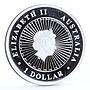 Australia 1 dollar Australian Opal series The Wombat Fauna silver coin 2012