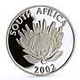 South Africa 1 rand National Soccer Team Football Bafana Bafana silver coin 2002