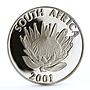 South Africa 1 rand National Tourism Industry Train Flower silver coin 2001