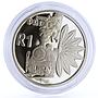 South Africa 1 rand National Tourism Industry Train Flower silver coin 2001