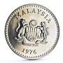 Malaysia 15 ringgit Conservation Fauna Malaysian Gaur Bull silver coin 1976