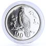 Pakistan 100 rupees Conservation series Tropogan Pheasant silver coin 1976