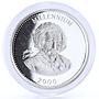 Uganda 1000 shillings Millennium Albert Einstein Science proof silver coin 1999