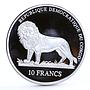 Congo 10 francs Three Holy Kings Caspar Camel Desert proof silver coin 2005